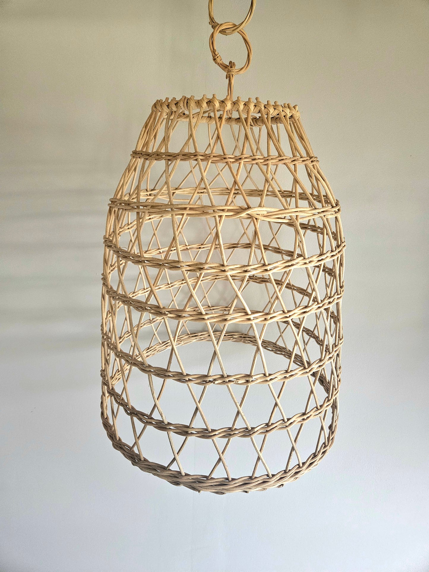 Suspension élégante en rotin- Luminaire en rotin naturel style bohème