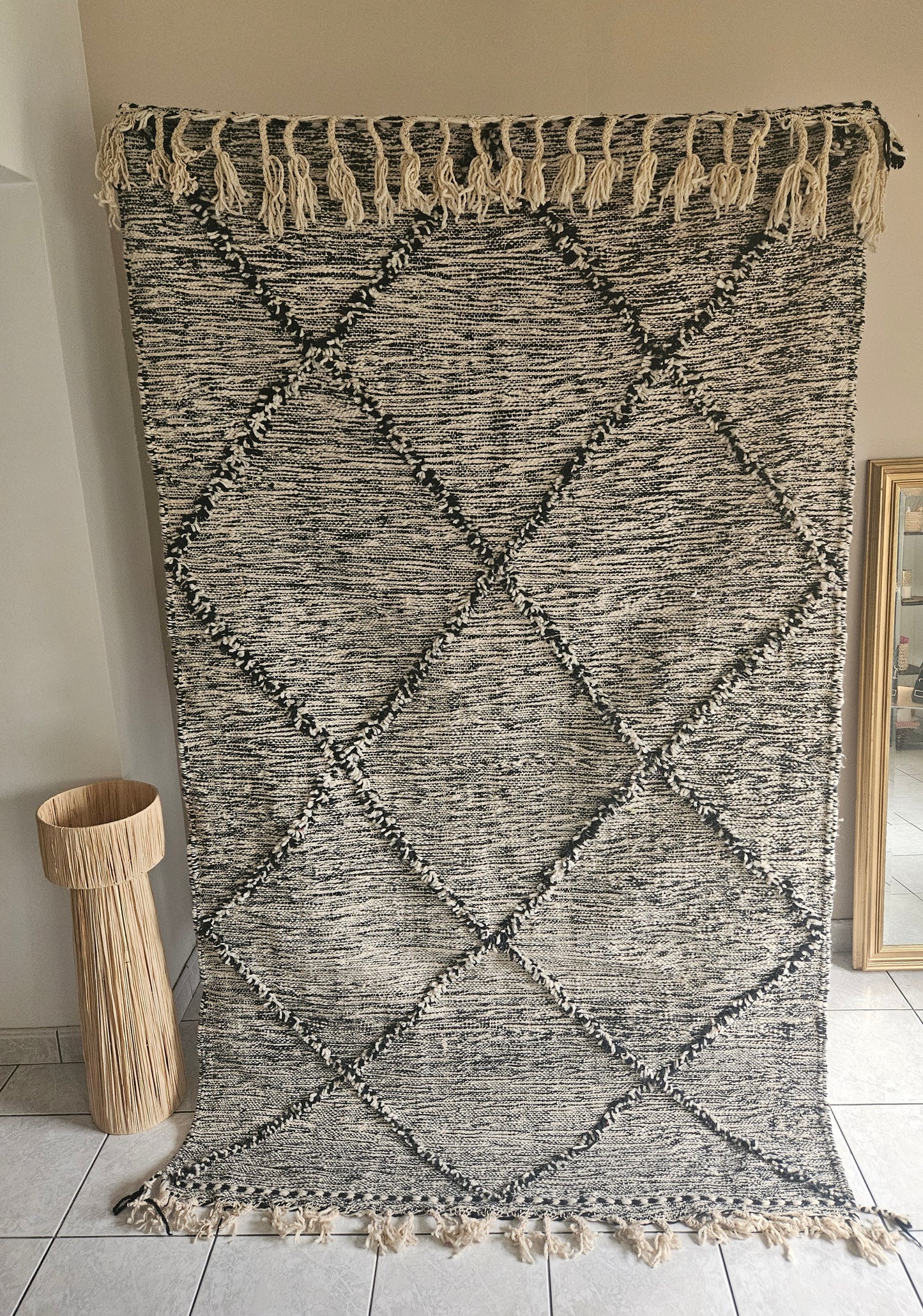 Tapis Zanafi en laine – Tapis berbère teinte brute et naturelle