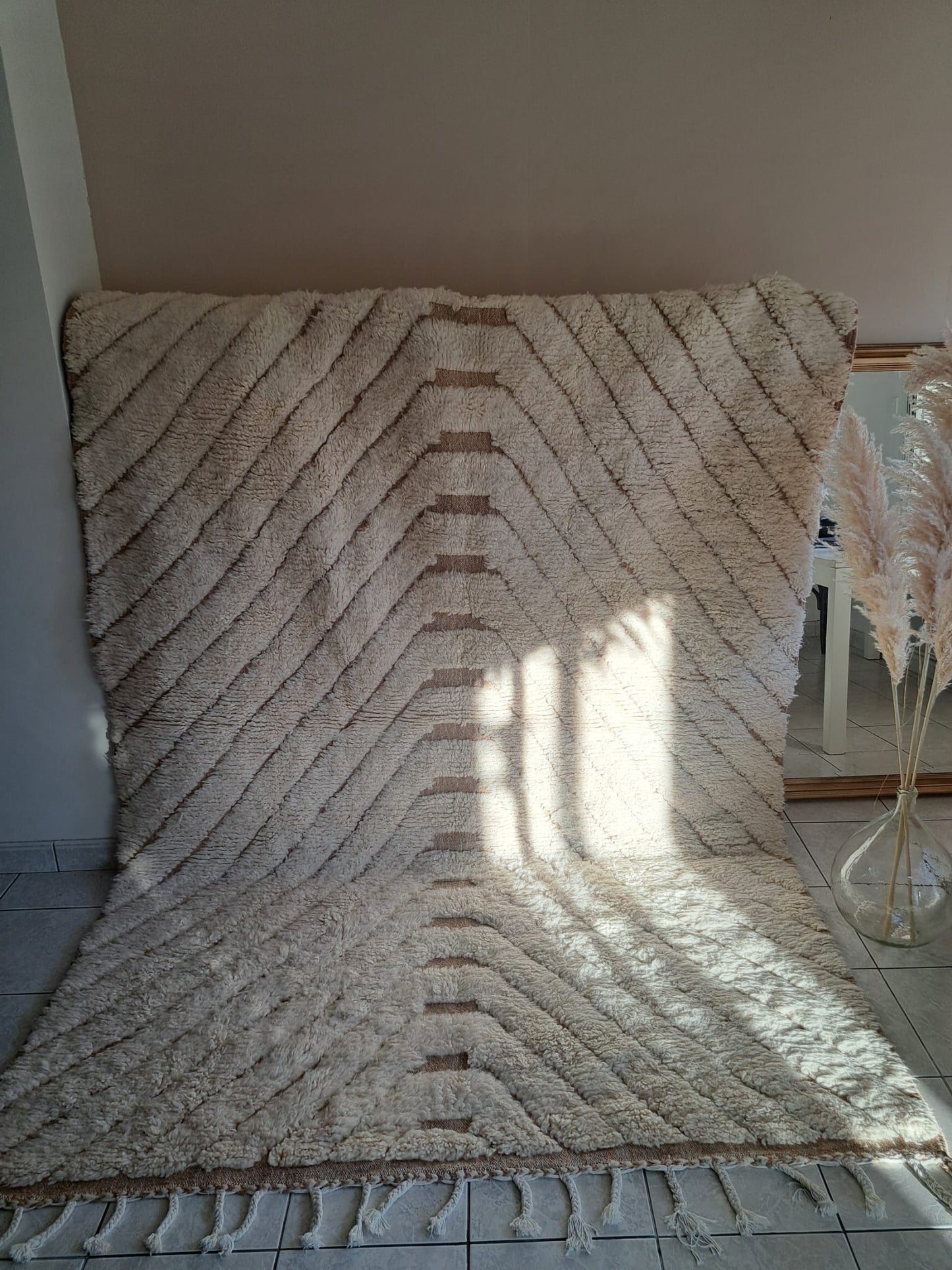 Tapis Berbère Beni Ouarain écru & beige