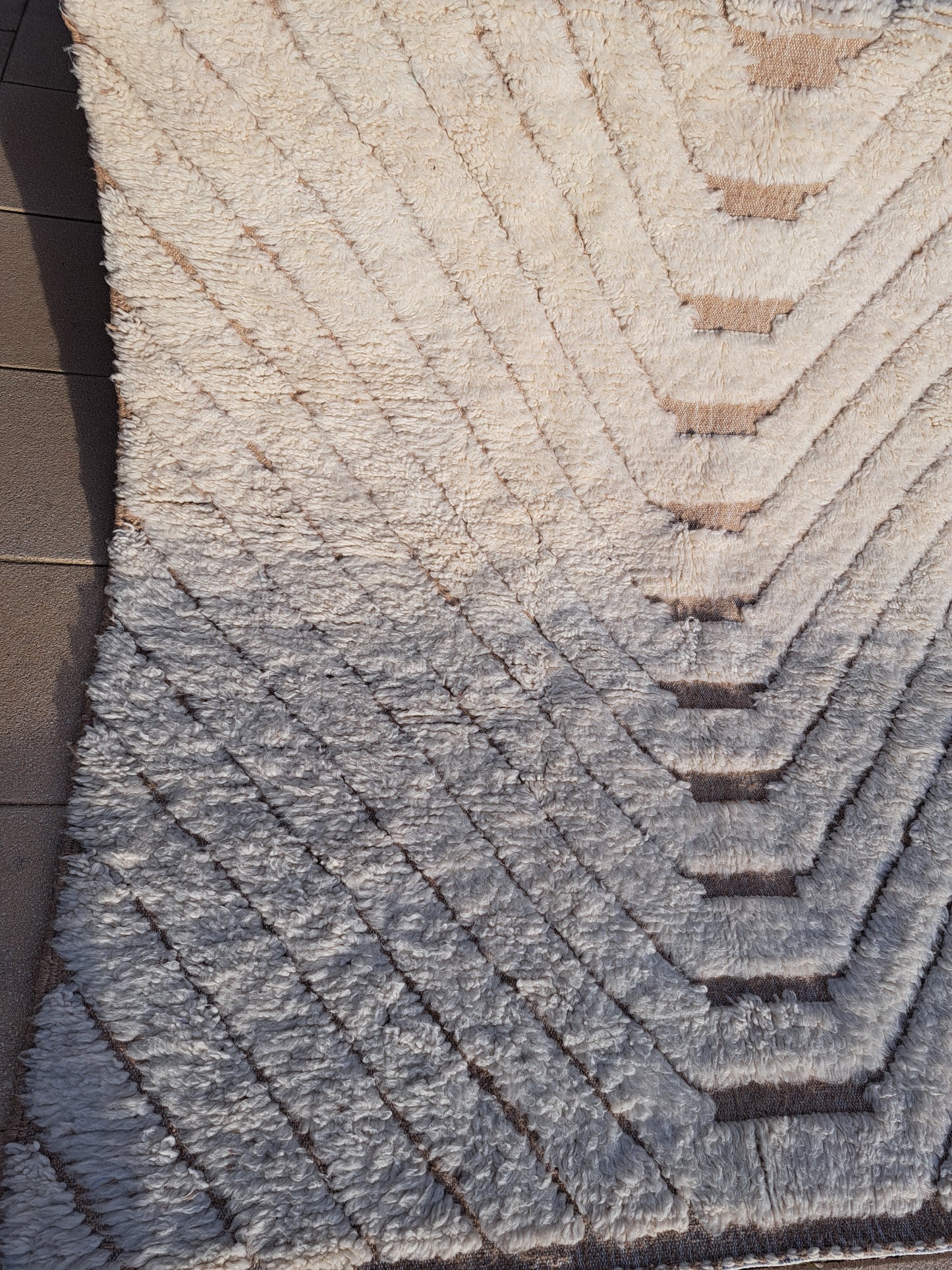 Tapis Berbère Beni Ouarain écru & beige