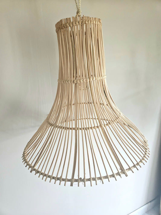 Suspension en rotin cloche - Plafonnier en Rotin Naturel - Forme originale