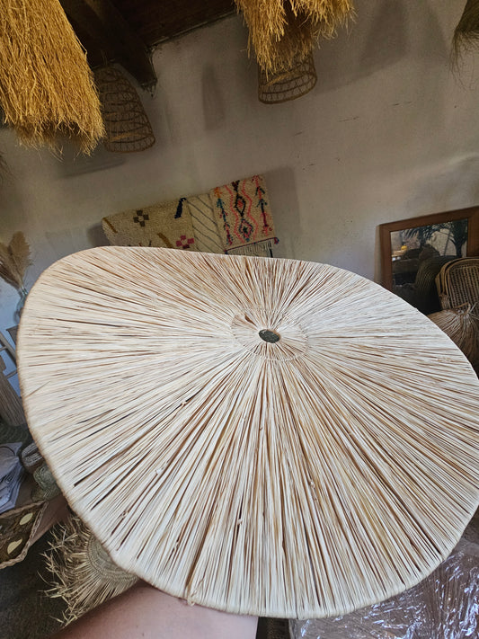 Suspension en raphia Pétale - Plafonnier plat en raphia