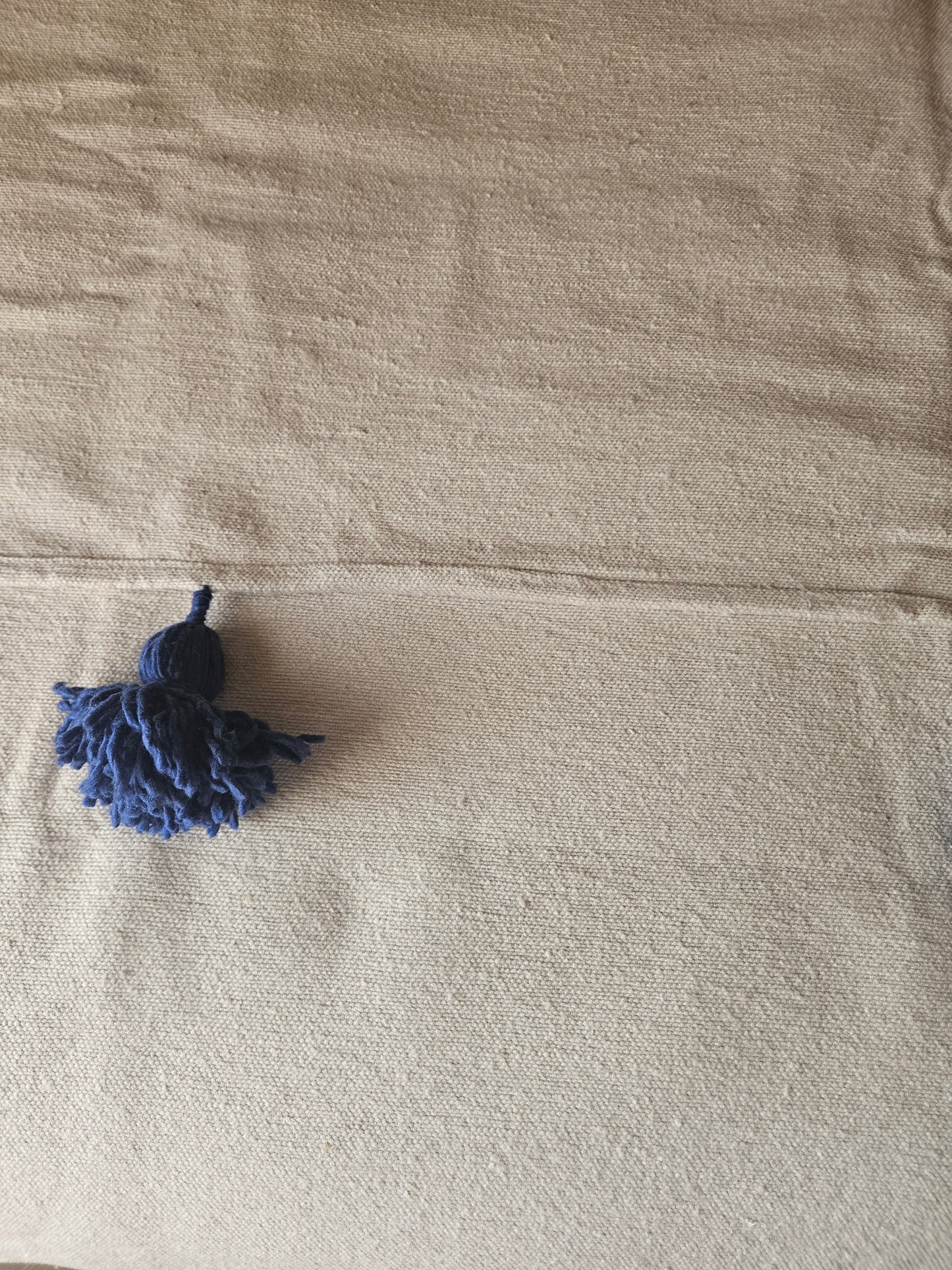 Plaid à pompons marocain en coton - Dessus de lit en coton