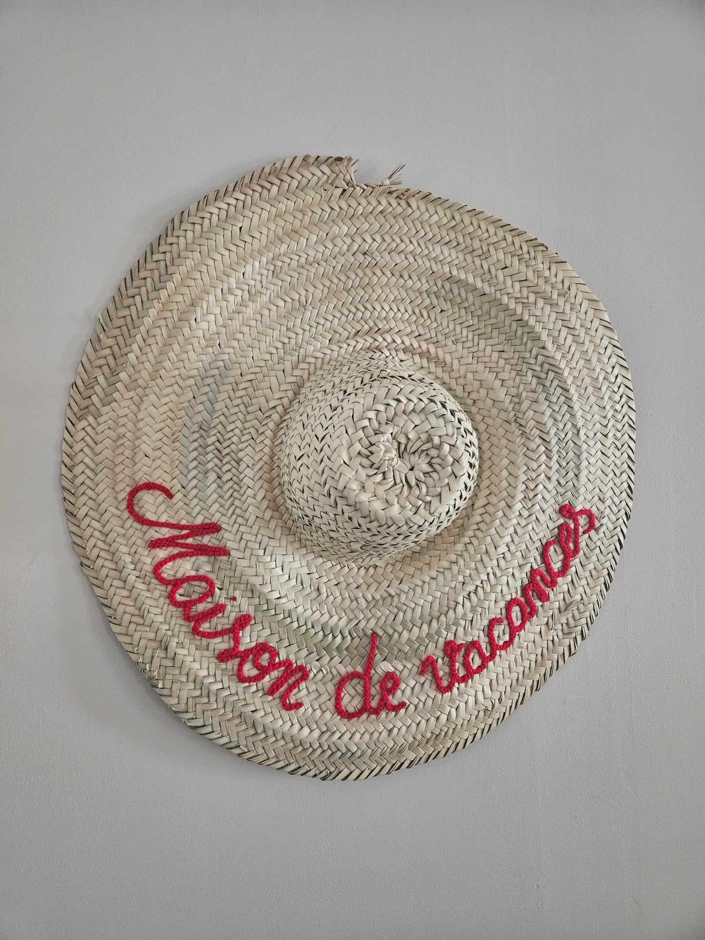 Chapeau " Maison de vacances " décoration murale coloré - Chapeau marocain sans franges