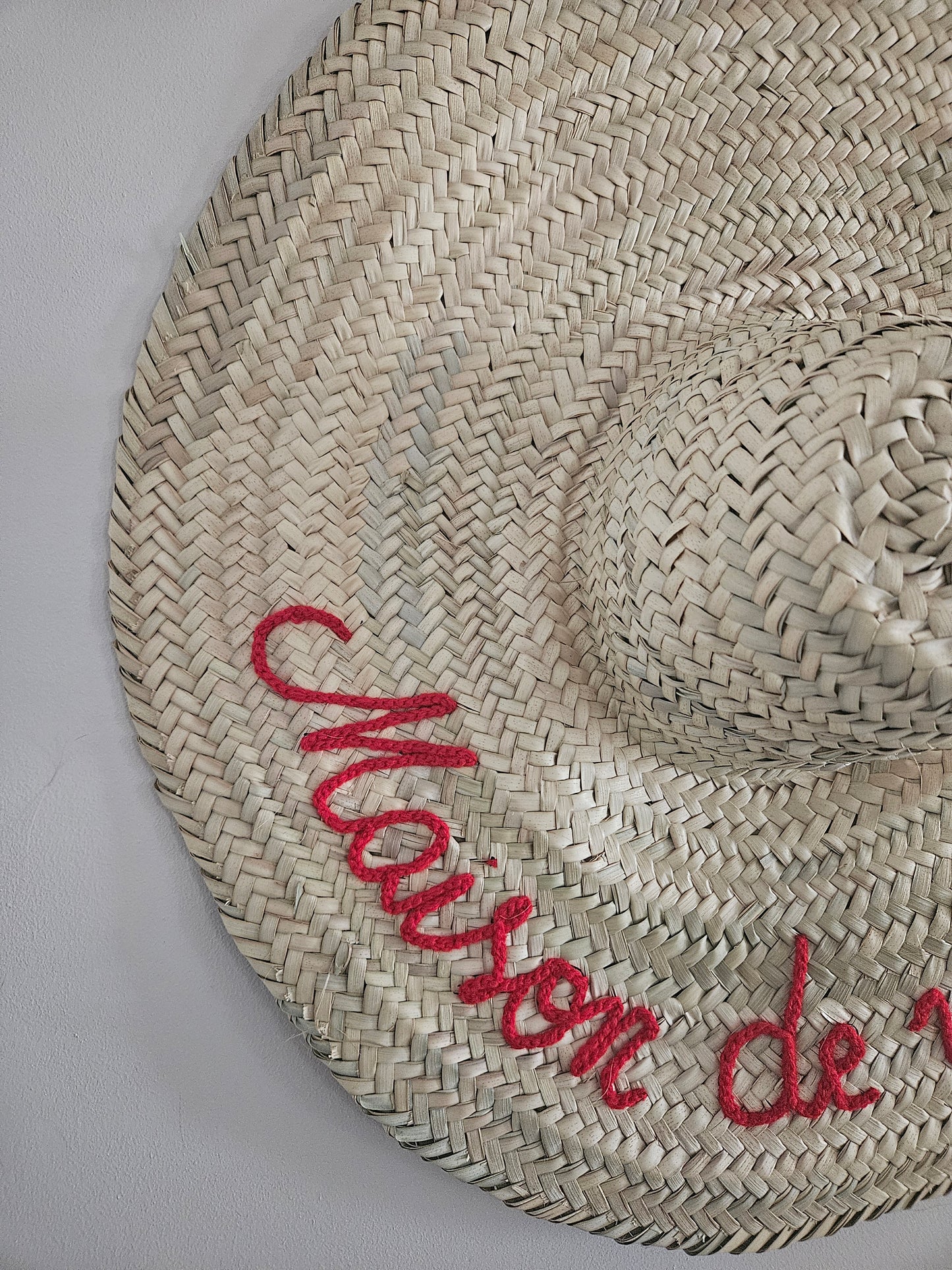 Chapeau " Maison de vacances " décoration murale coloré - Chapeau marocain sans franges