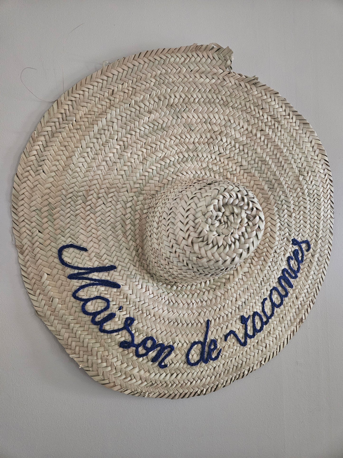 Chapeau " Maison de vacances " décoration murale coloré - Chapeau marocain sans franges