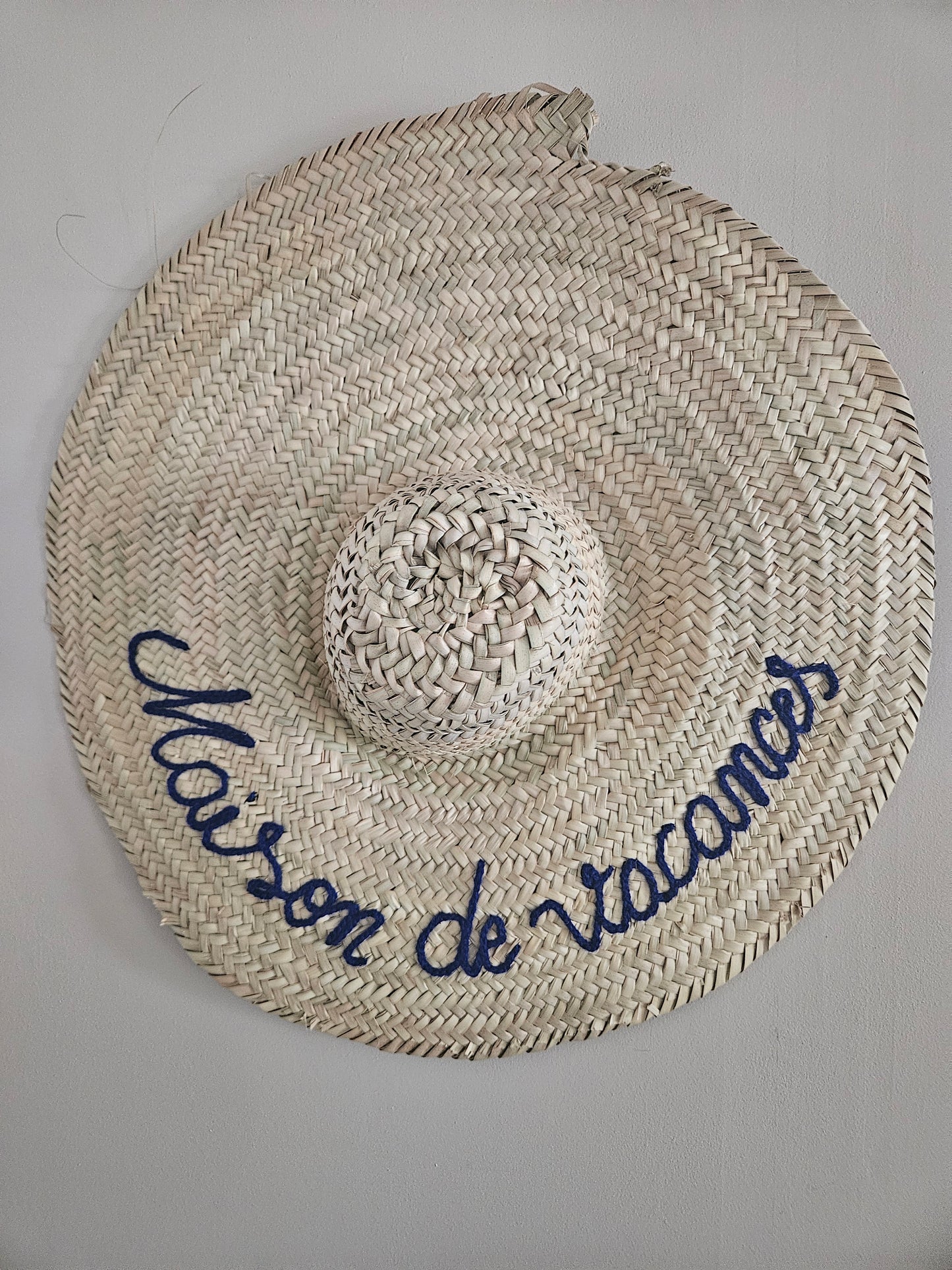 Chapeau " Maison de vacances " décoration murale coloré - Chapeau marocain sans franges