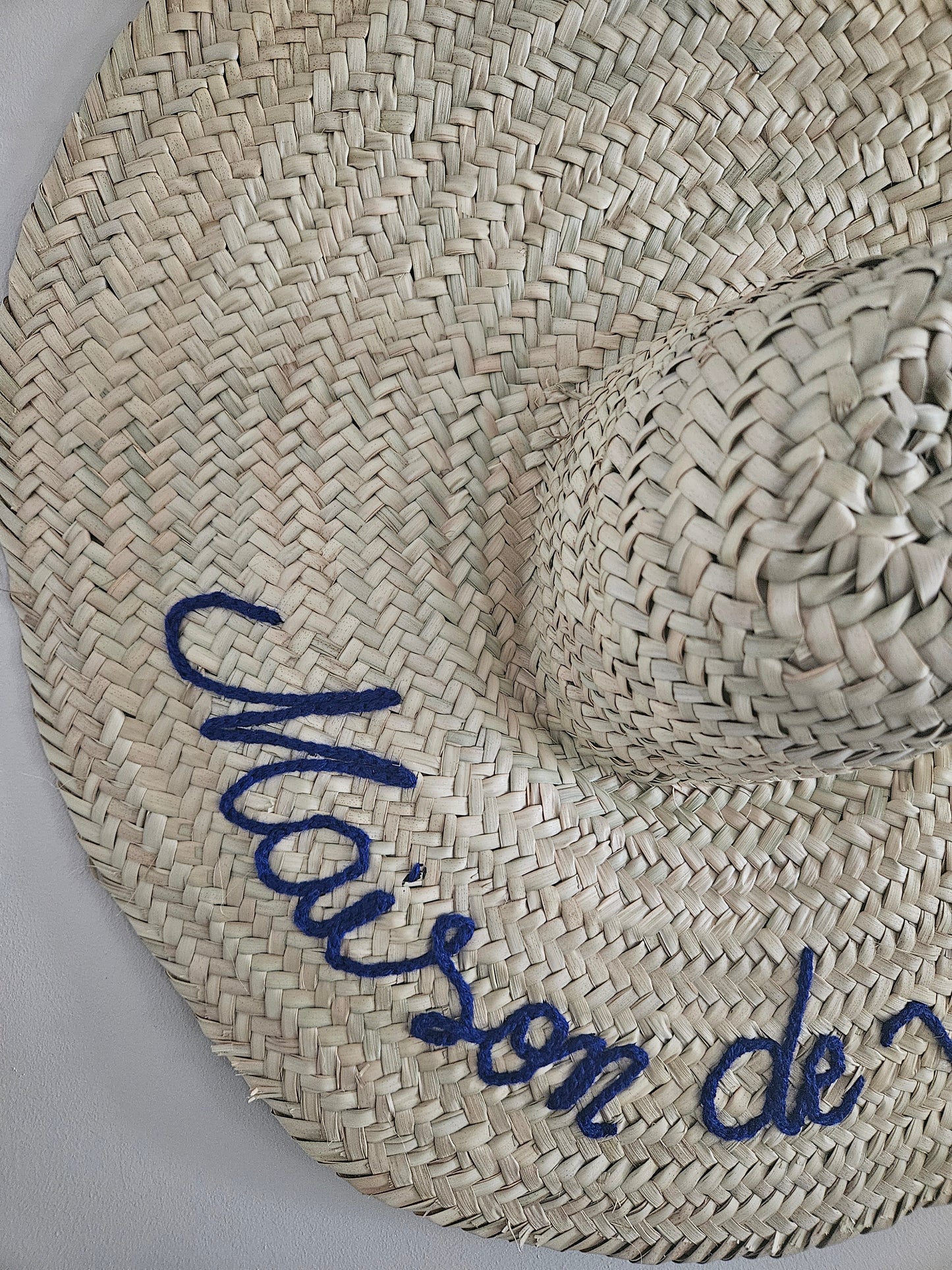 Chapeau " Maison de vacances " décoration murale coloré - Chapeau marocain sans franges