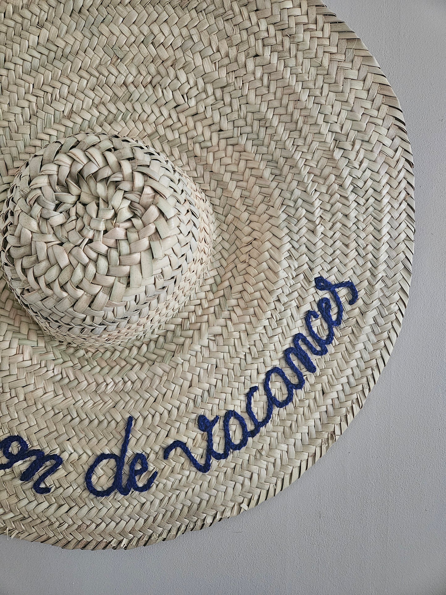 Chapeau " Maison de vacances " décoration murale coloré - Chapeau marocain sans franges