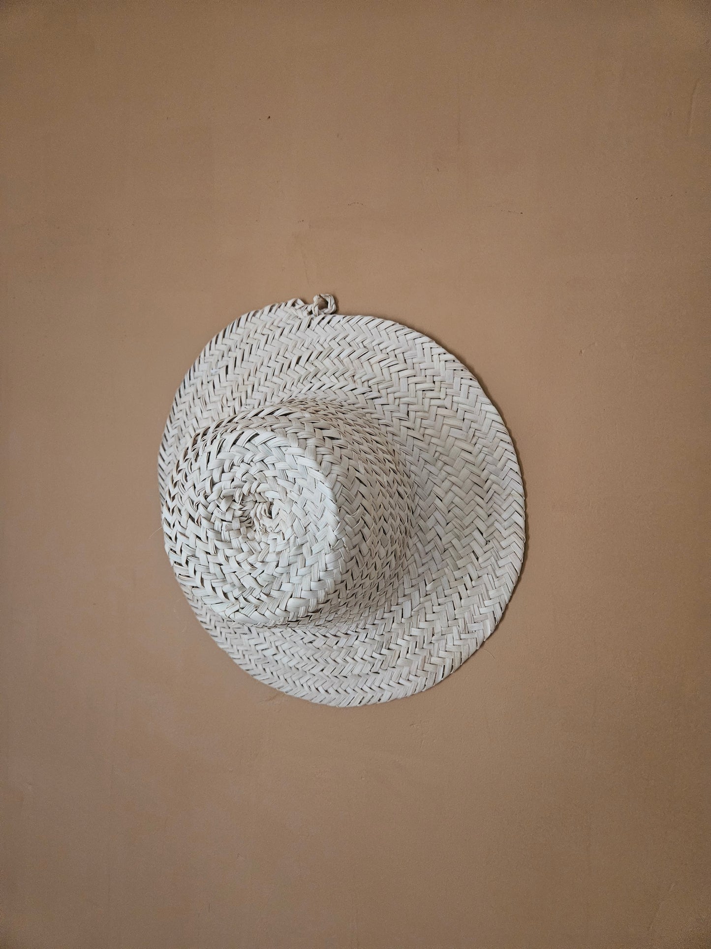 Chapeau de paille décoration murale - Chapeau marocain sans franges
