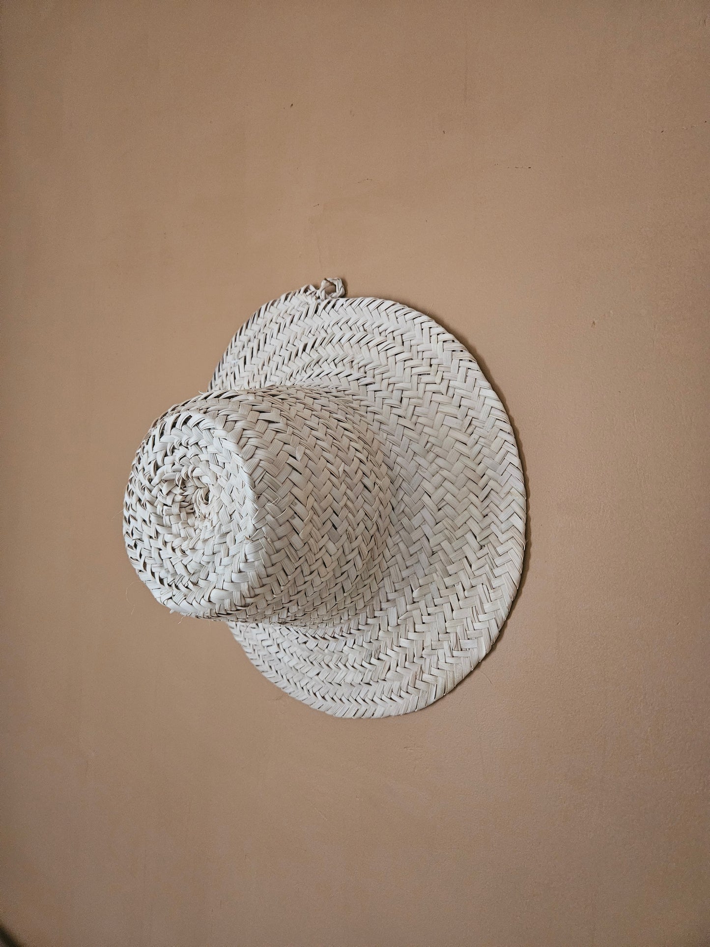 Chapeau de paille décoration murale - Chapeau marocain sans franges