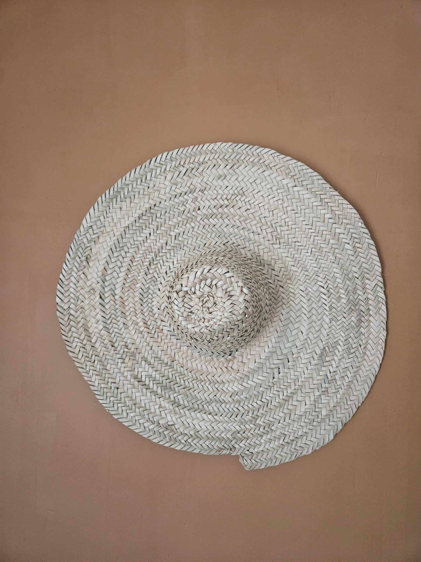 Chapeau de paille décoration murale - Chapeau marocain sans franges