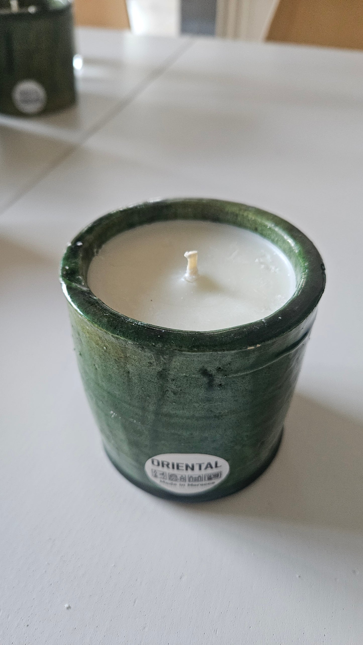 Bougie parfumée en poterie Tamegroute | Plusieurs senteurs : Fleur d'oranger, Figuier, Orientale