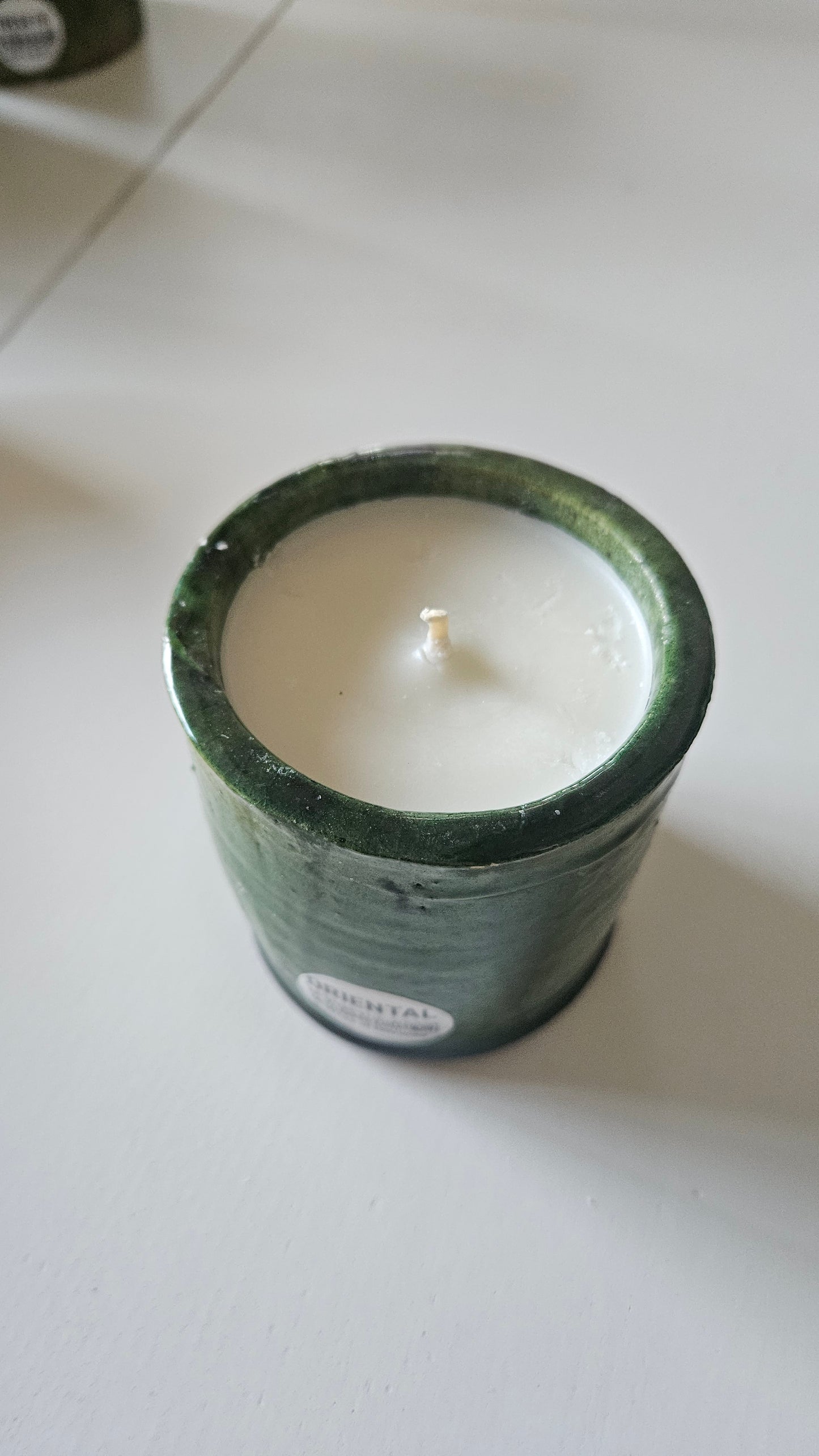 Bougie parfumée en poterie Tamegroute | Plusieurs senteurs : Fleur d'oranger, Figuier, Orientale