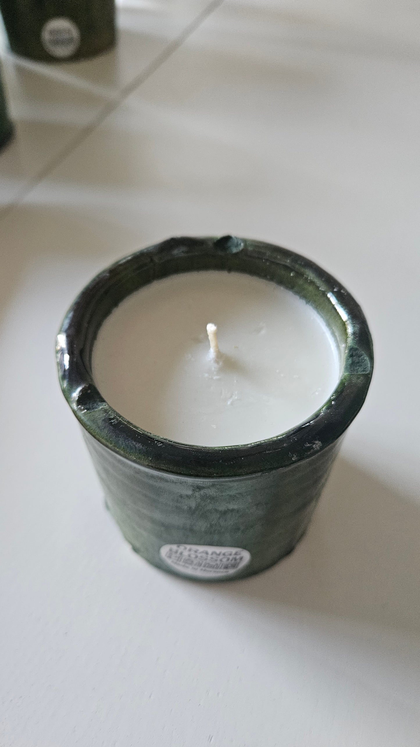 Bougie parfumée en poterie Tamegroute | Plusieurs senteurs : Fleur d'oranger, Figuier, Orientale