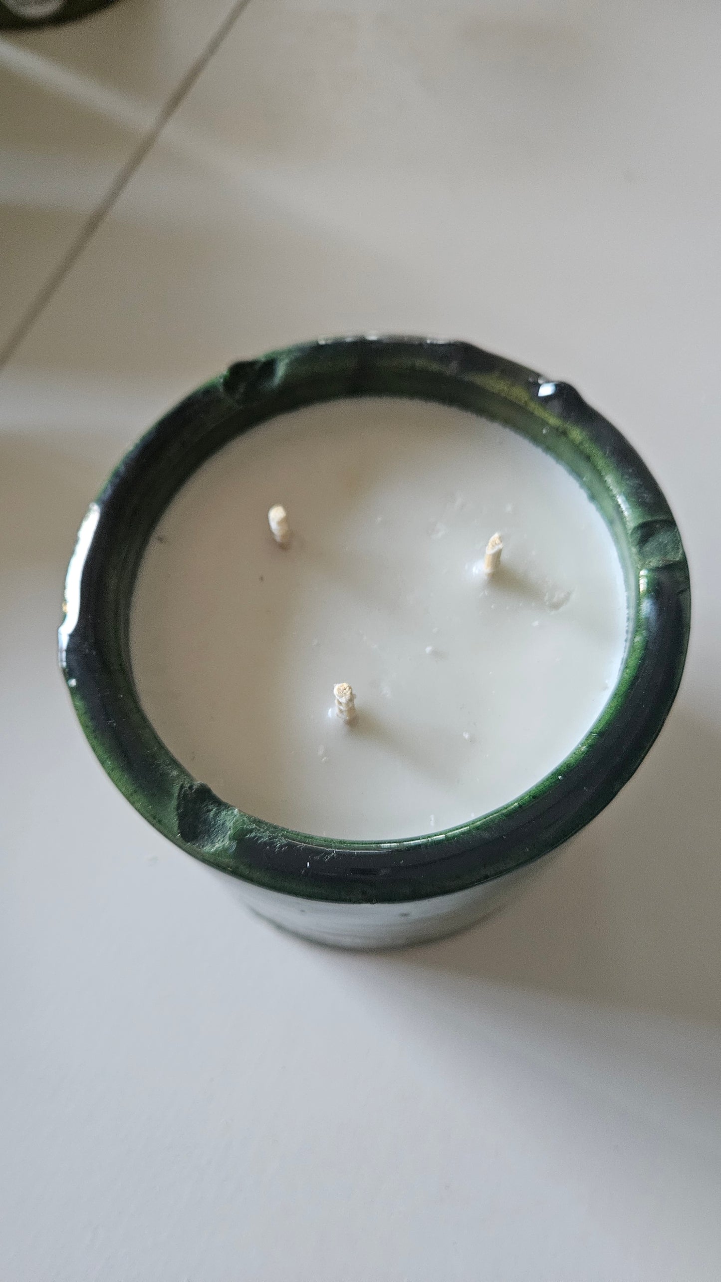 Bougie parfumée en poterie Tamegroute | Plusieurs senteurs : Fleur d'oranger, Figuier, Orientale