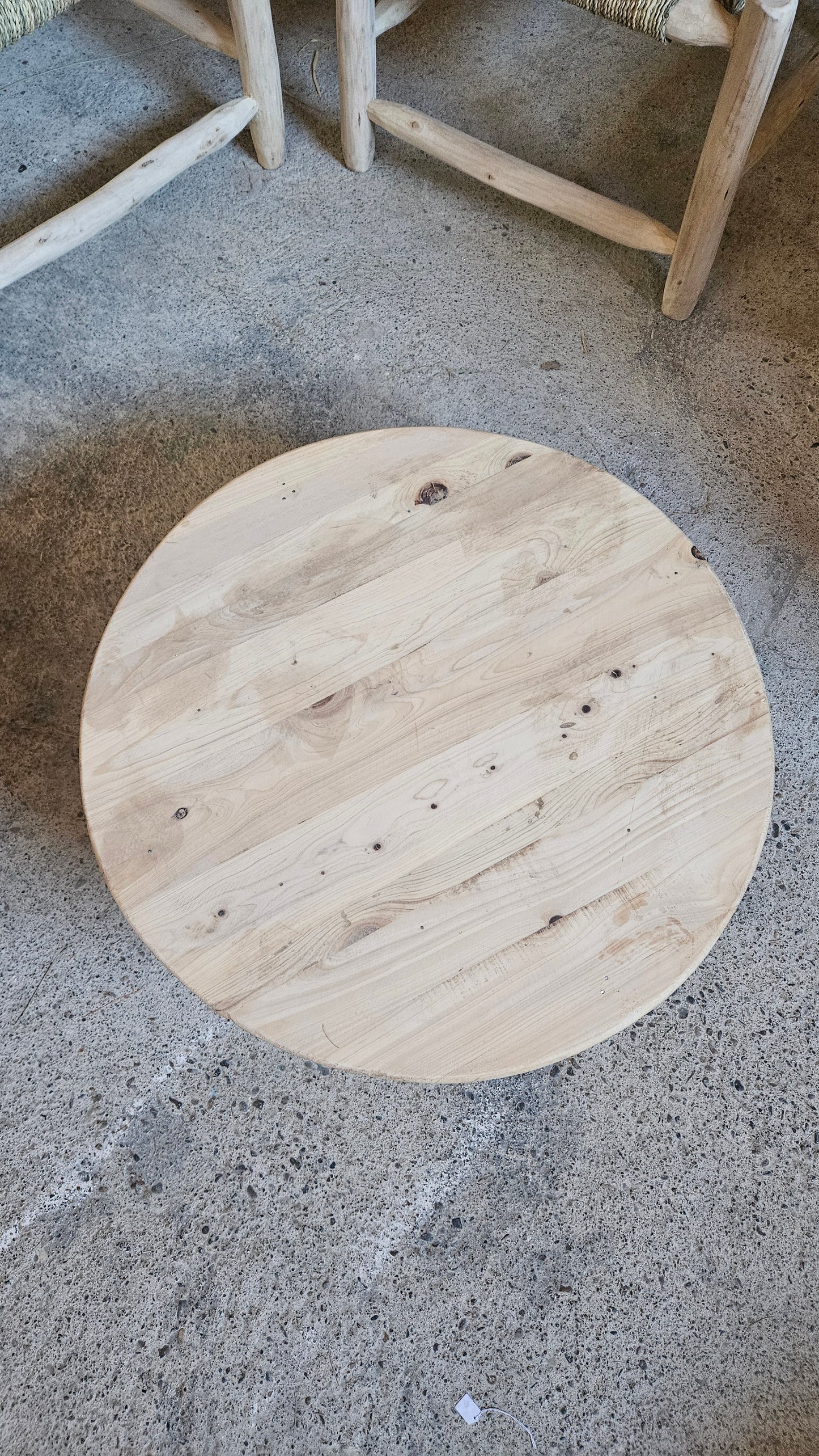 Table basse en bois brut marocaine - Table basse de salon