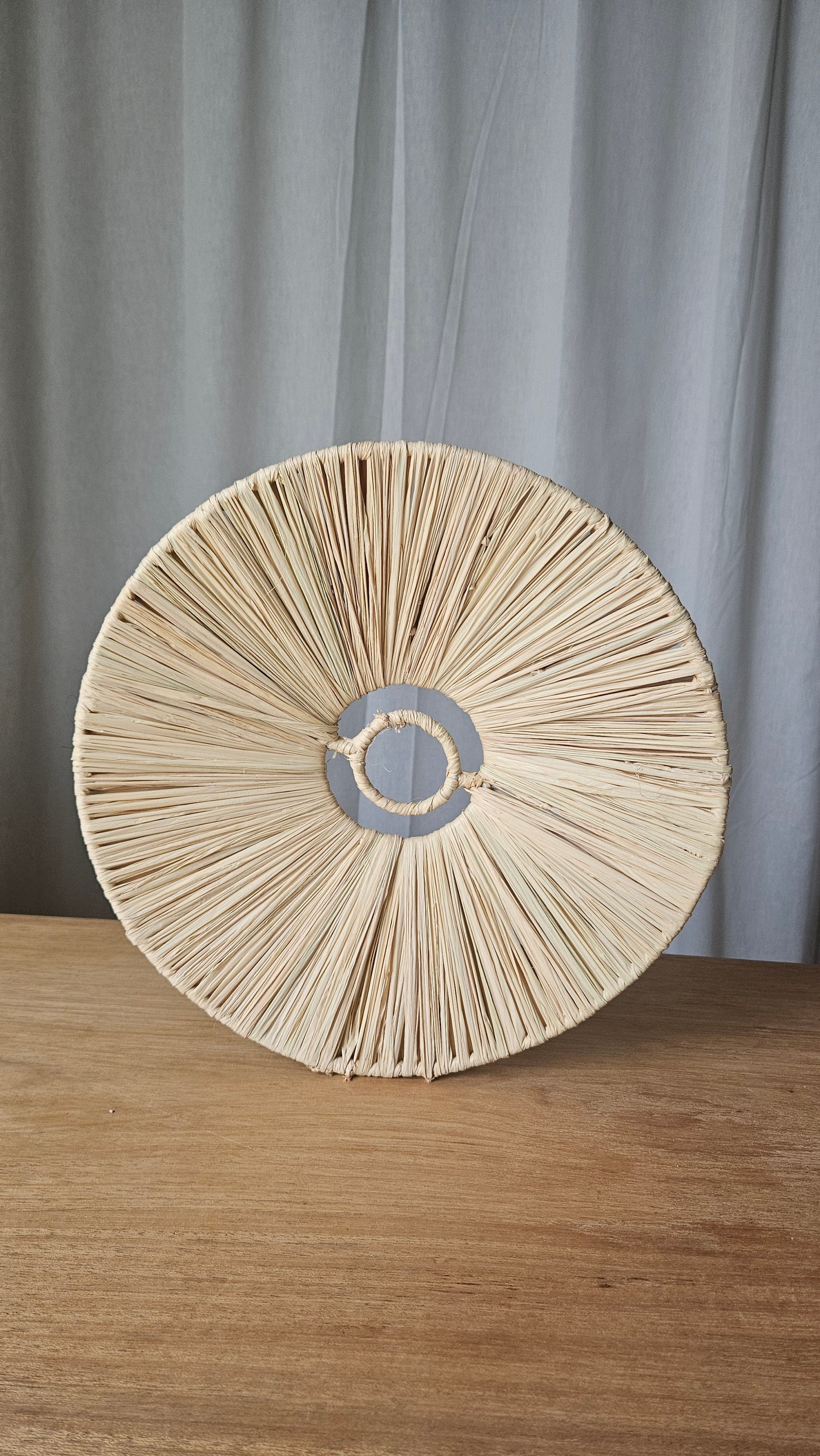 Appliques murale ronde en raphia - Appliques moderne