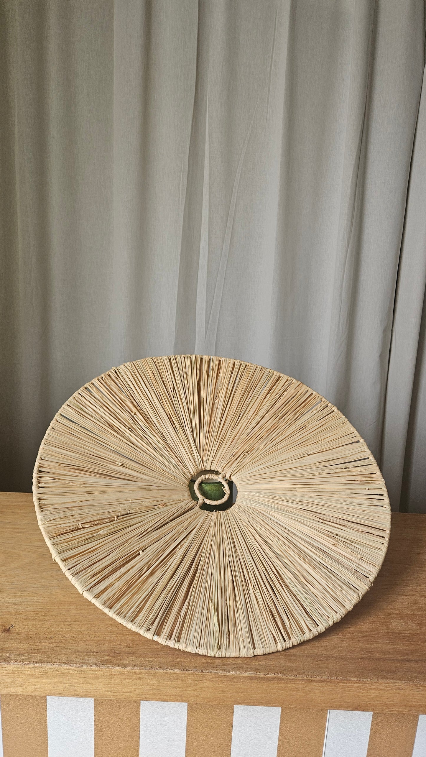 Appliques murale ronde en raphia - Appliques moderne