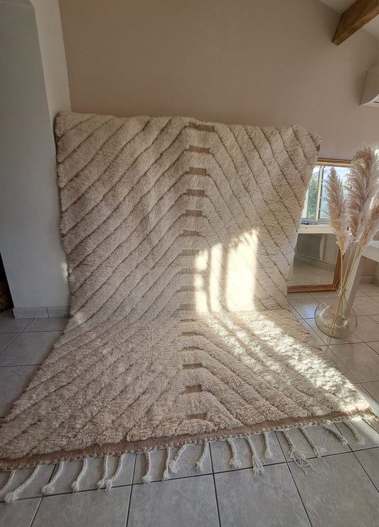 Tapis Berbère Beni Ouarain écru & beige